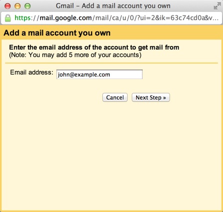 Gmail Add a POP3 Account