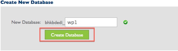 Create a Database