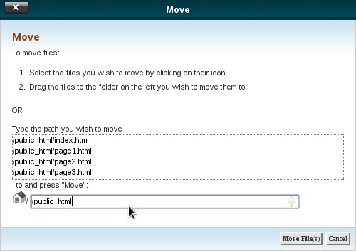 Move files