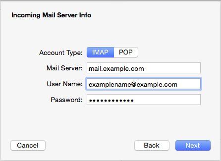 apple incoming mail server