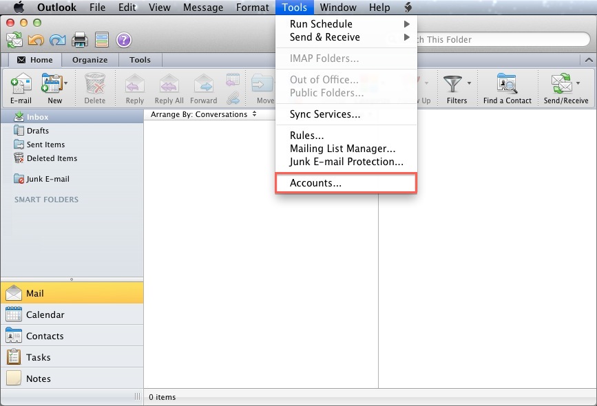 set outlook for mac 2011 to recieve messages automatically