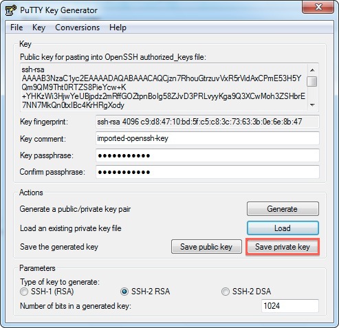 file con putty