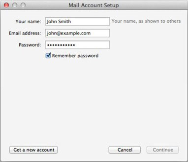 thunderbird mail account setup