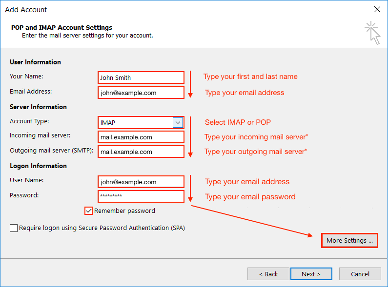 add email account in outlook 2016